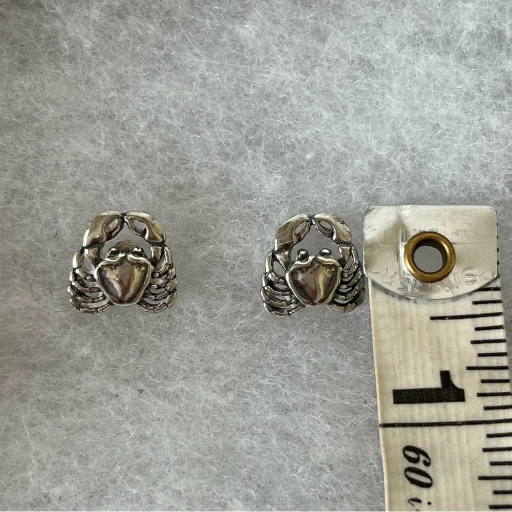 Sterling Silver Crab Post Earrings